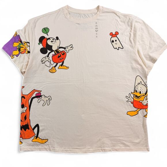 NEW Disney Parks Halloween Party 2022 T-Shirt Unisex 2XL Mickey Goofy Pluto Tee - Picture 1 of 8